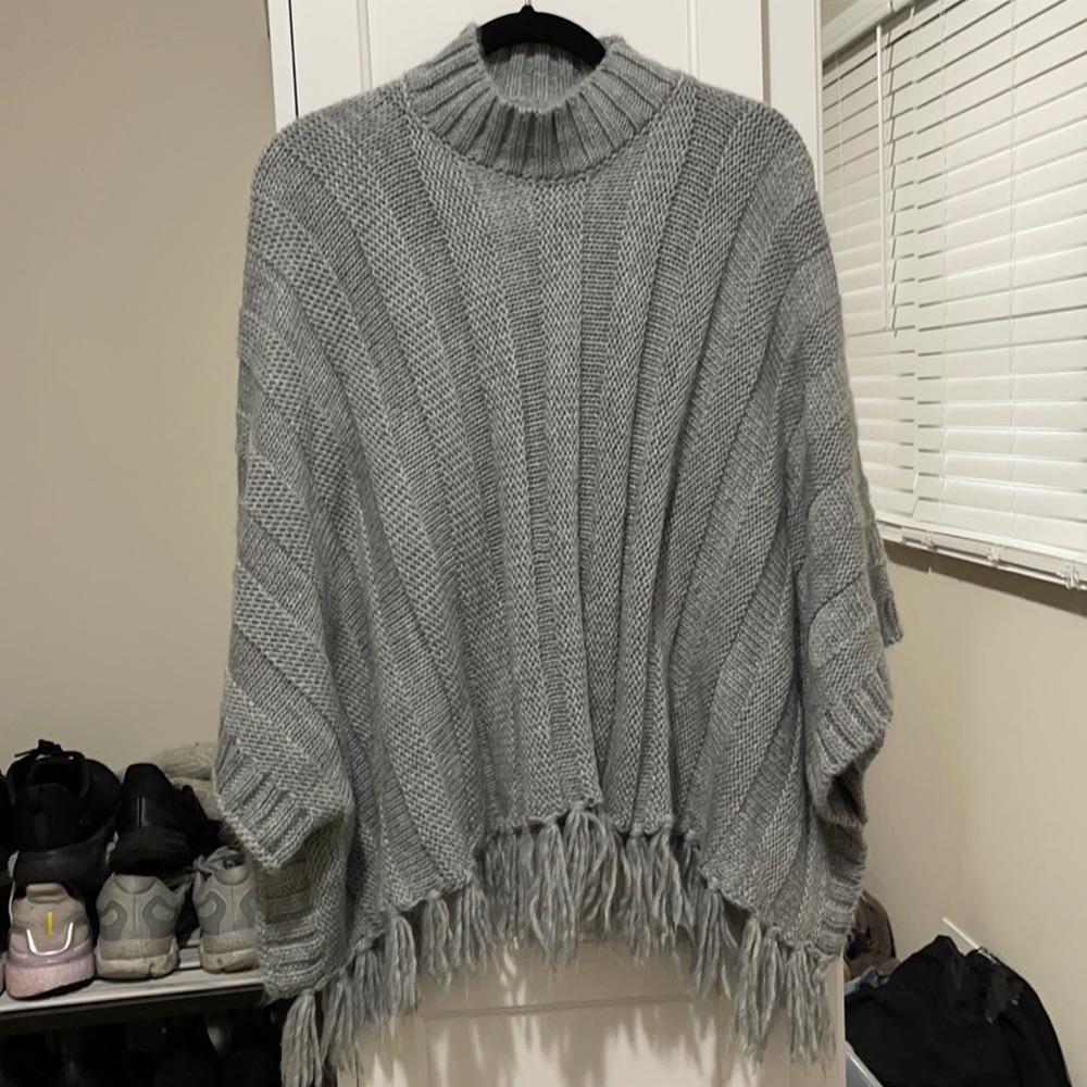 Forever 21 turtleneck poncho sweater